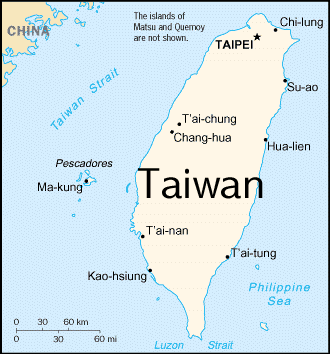 Map of Taiwan